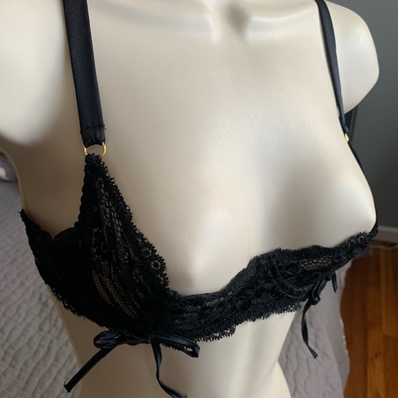 Myla high end UK brand black lace bra size M - Picture 5 of 11